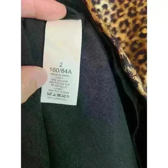 Kate Spade Leopard Lurex Jacquard Taxi Dress Size 2 NWOT - Picture 9 of 10